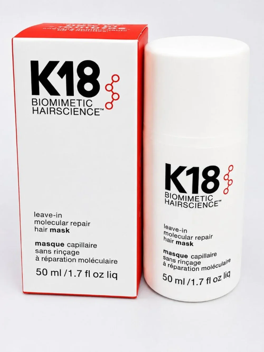 Hair Mask K18 Leave-In Molecular, Repairs Dry or Damaged Hair, Intense Repair